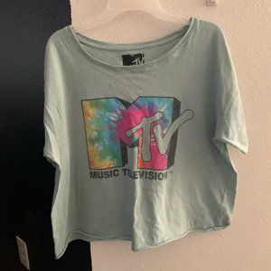 mtv blue croptop